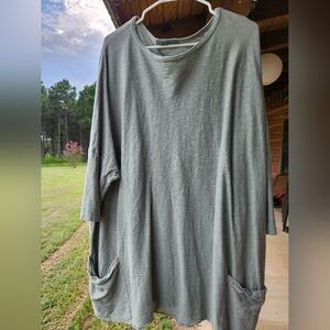 Cut Loose O/S Sage color Oversized Tunic